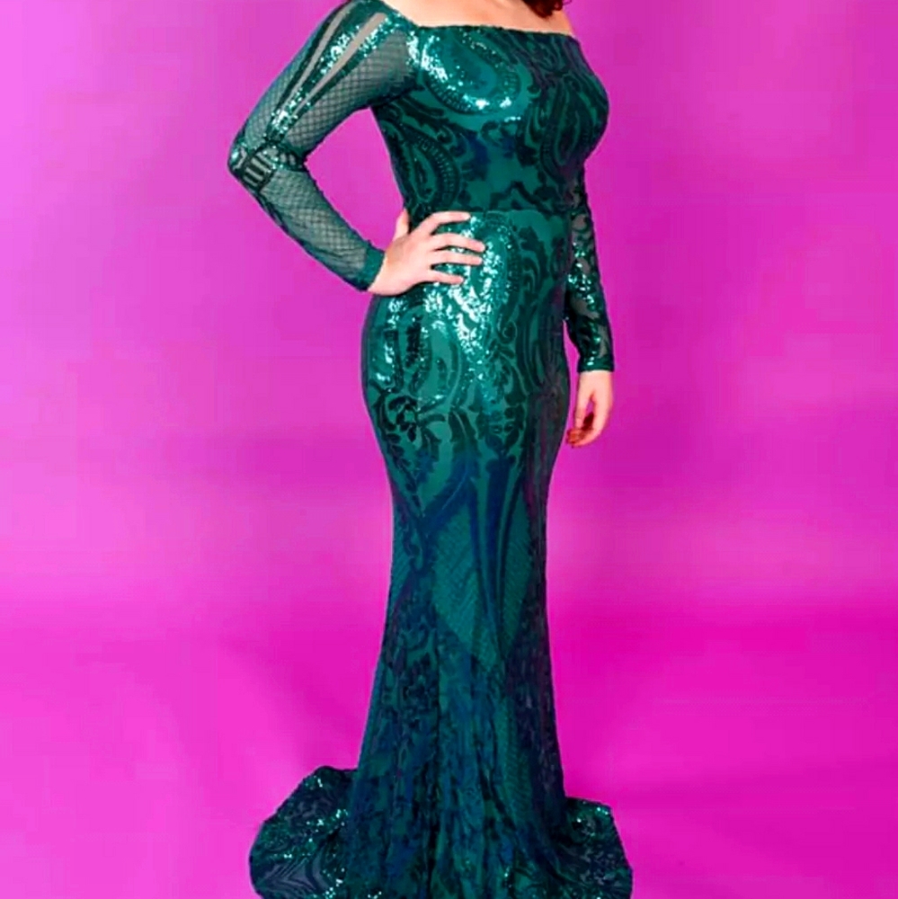 Sparkly Green Gown